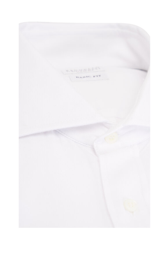 Brunello Cucinelli White Chevron Flannel Sport Shirt - view 2