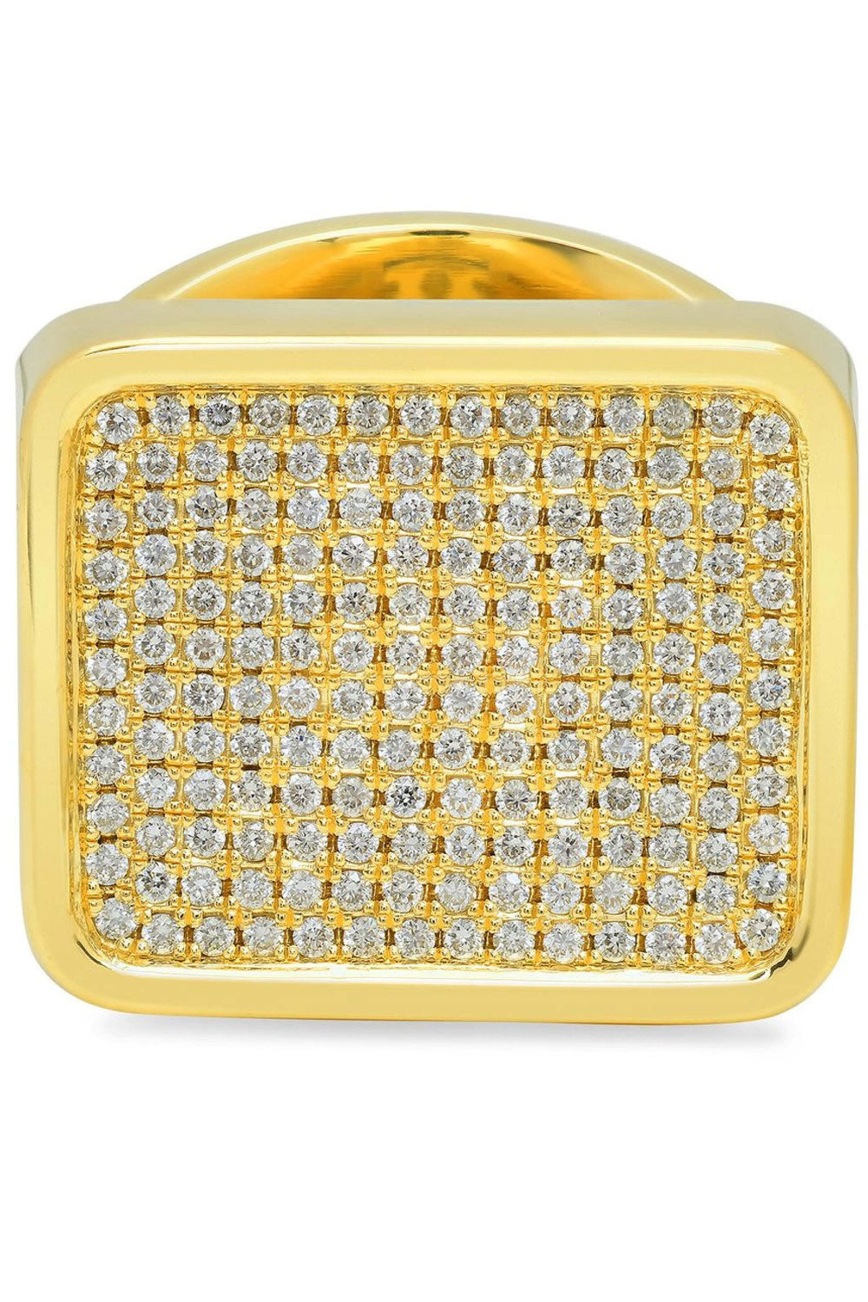 Established - Pave Diamond Screen Bottle Opener Ring