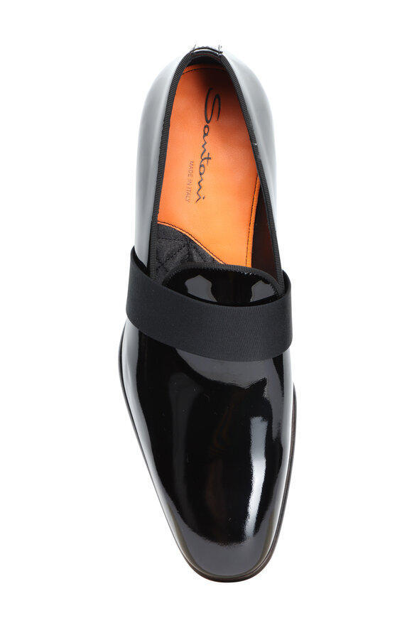 Santoni Isomer Black Patentee Leather Dress Shoe - view 3