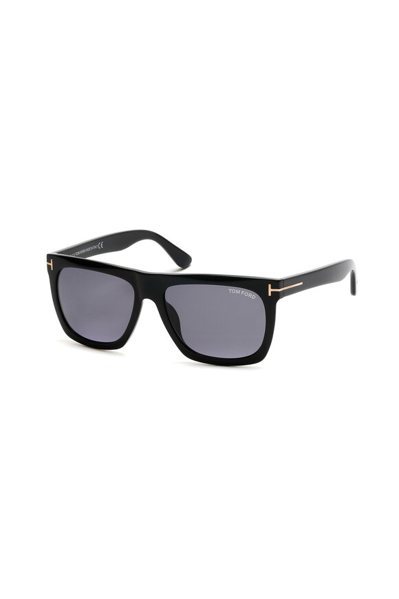 Tom Ford Eyewear - Alistair Shiny Black Soft Square Sunglasses