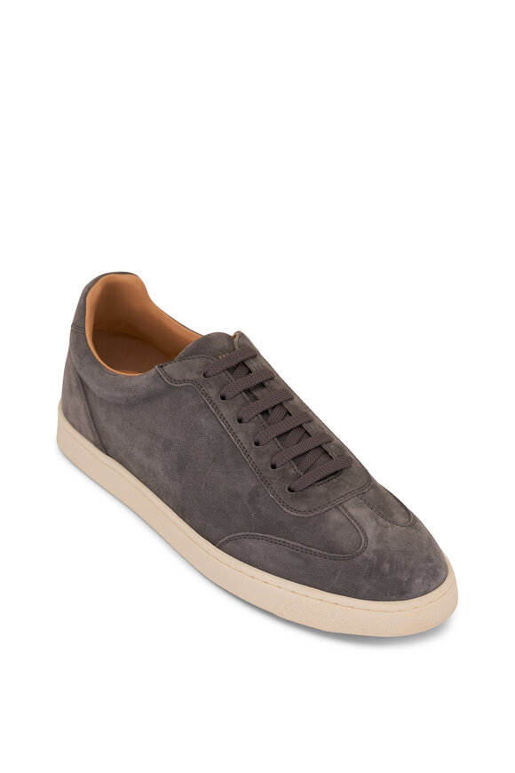 Brunello Cucinelli - Gray Suede Low Top Sneaker