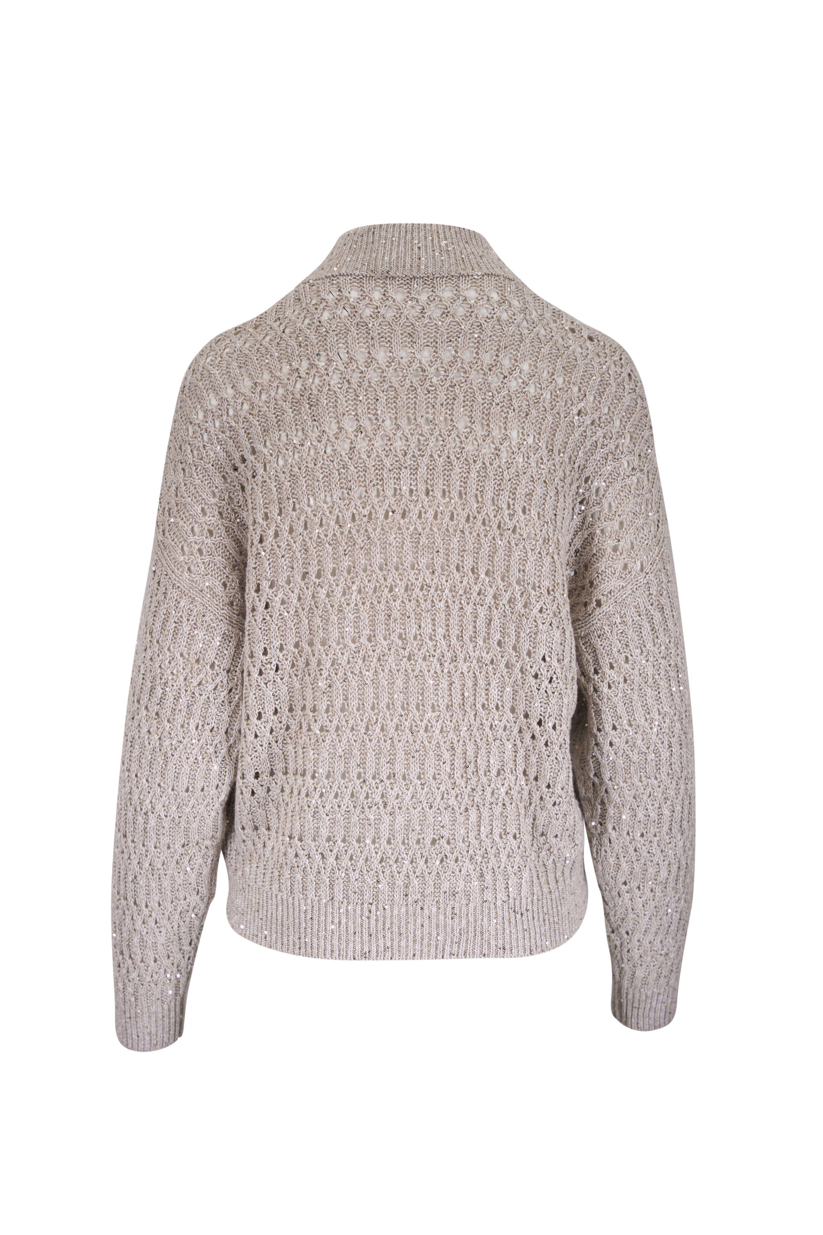 Brunello Cucinelli - Rope Cable Knit Zip Cardigan - view 4