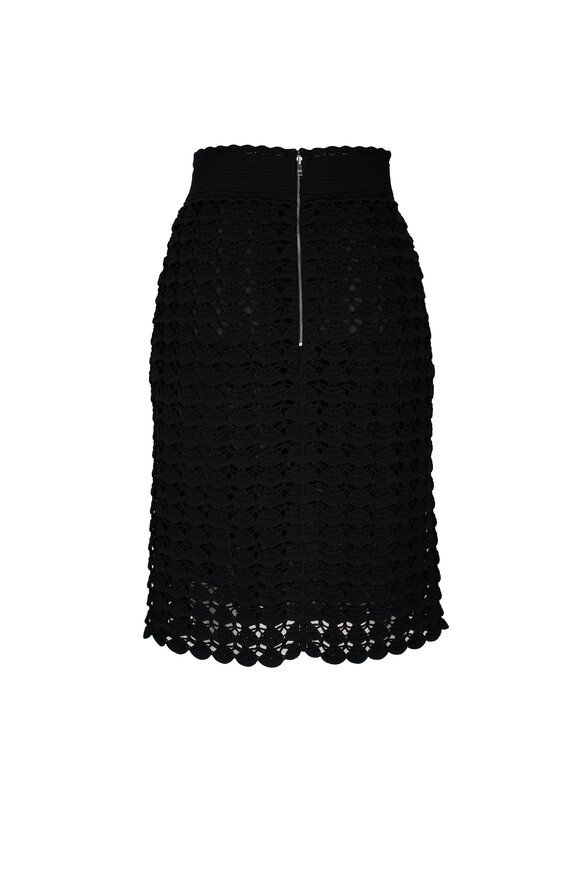 Dolce & Gabbana - Knit Floral Embellished Crochet Skirt 