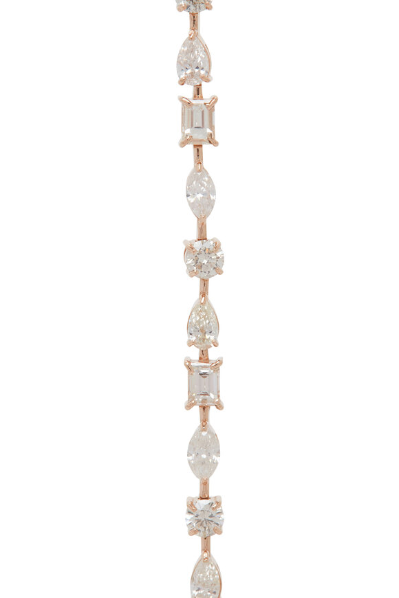 Kai Linz Rose Gold Mixed Cut Diamond Bracelet - view 2