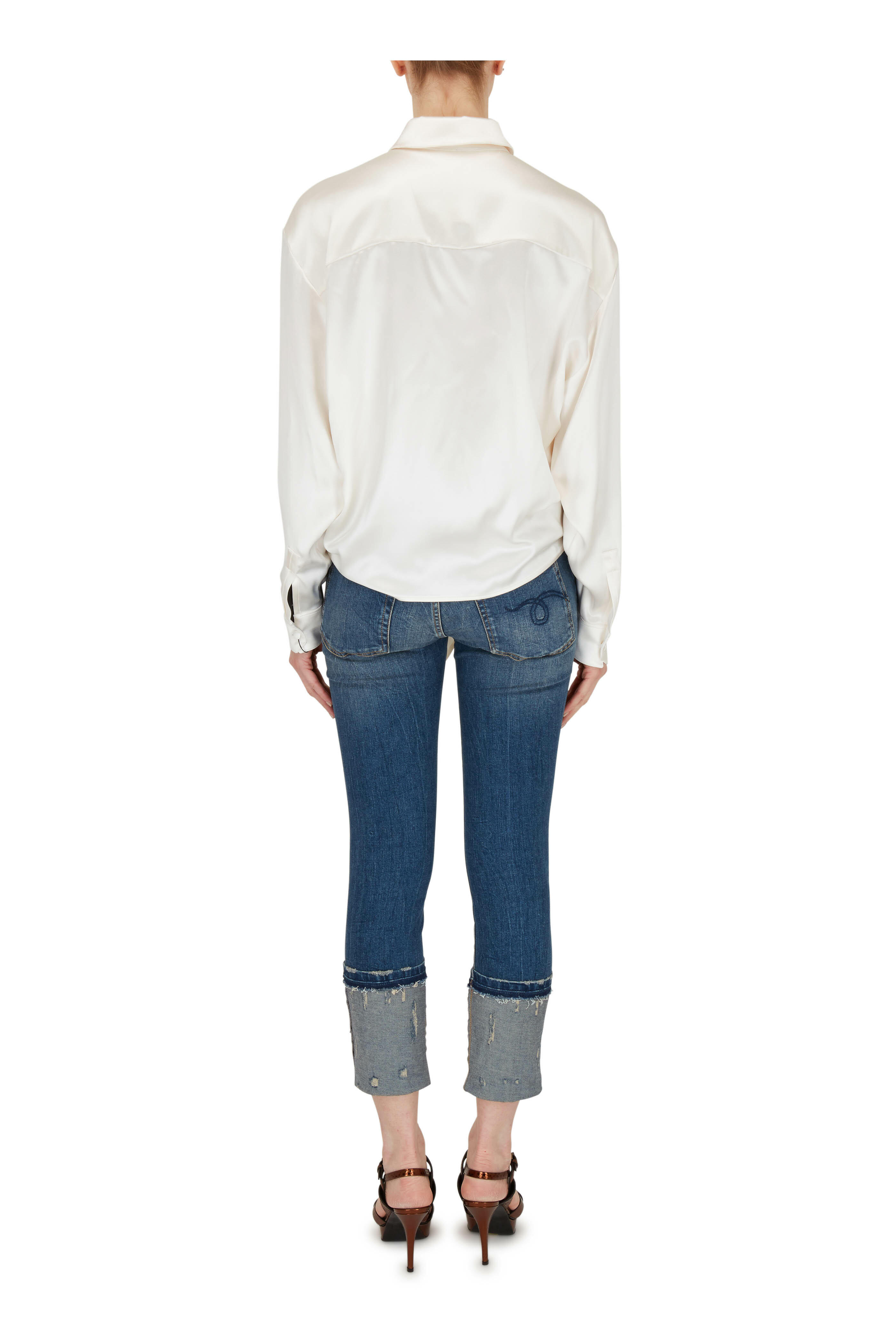 Saint Laurent - Tribute Kanyon Bronze Snakeskin Sandal, 75mm