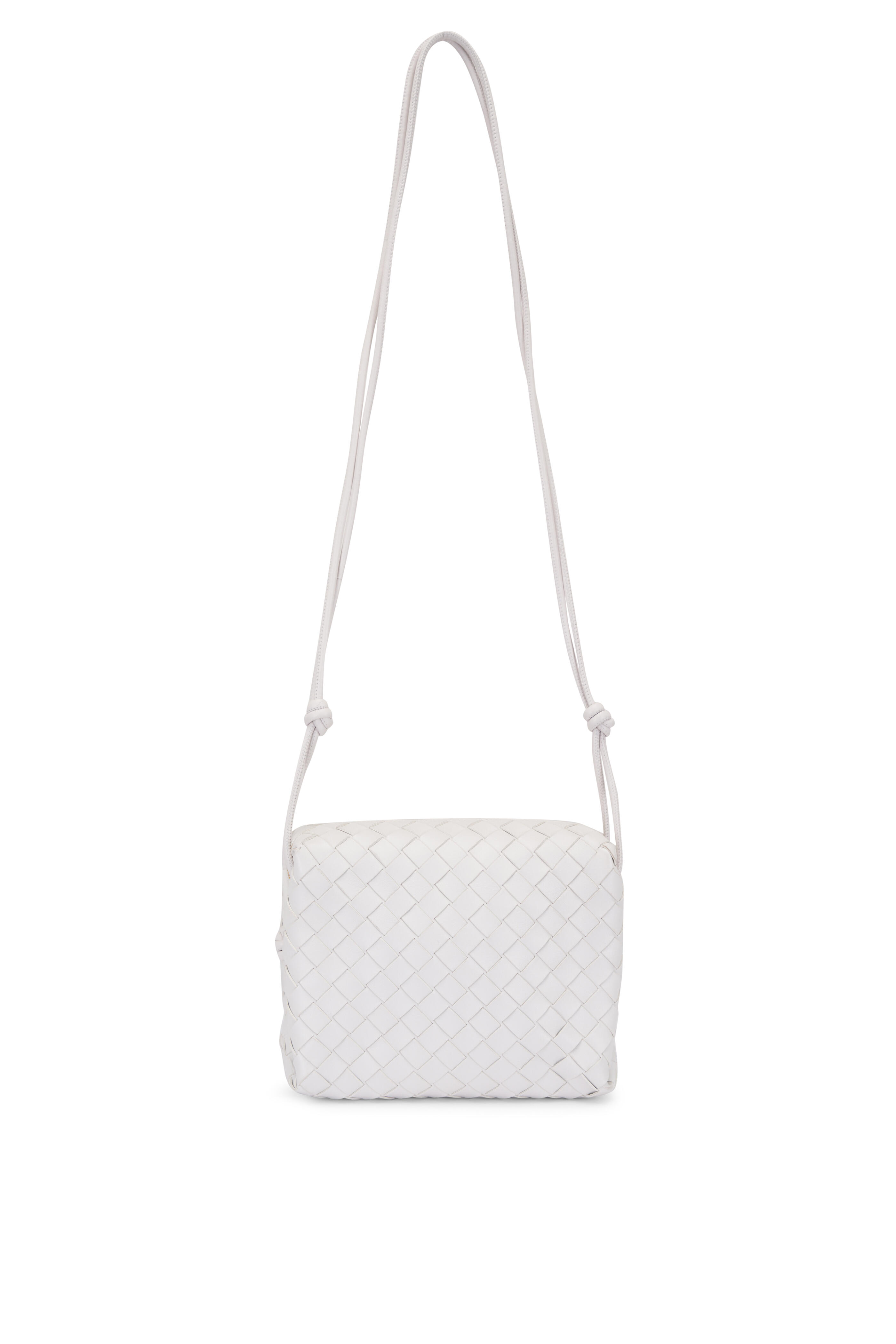 Bottega Veneta ホワイトショルダーバッグ Bottega Veneta - Small Loop White Leather Crossbody