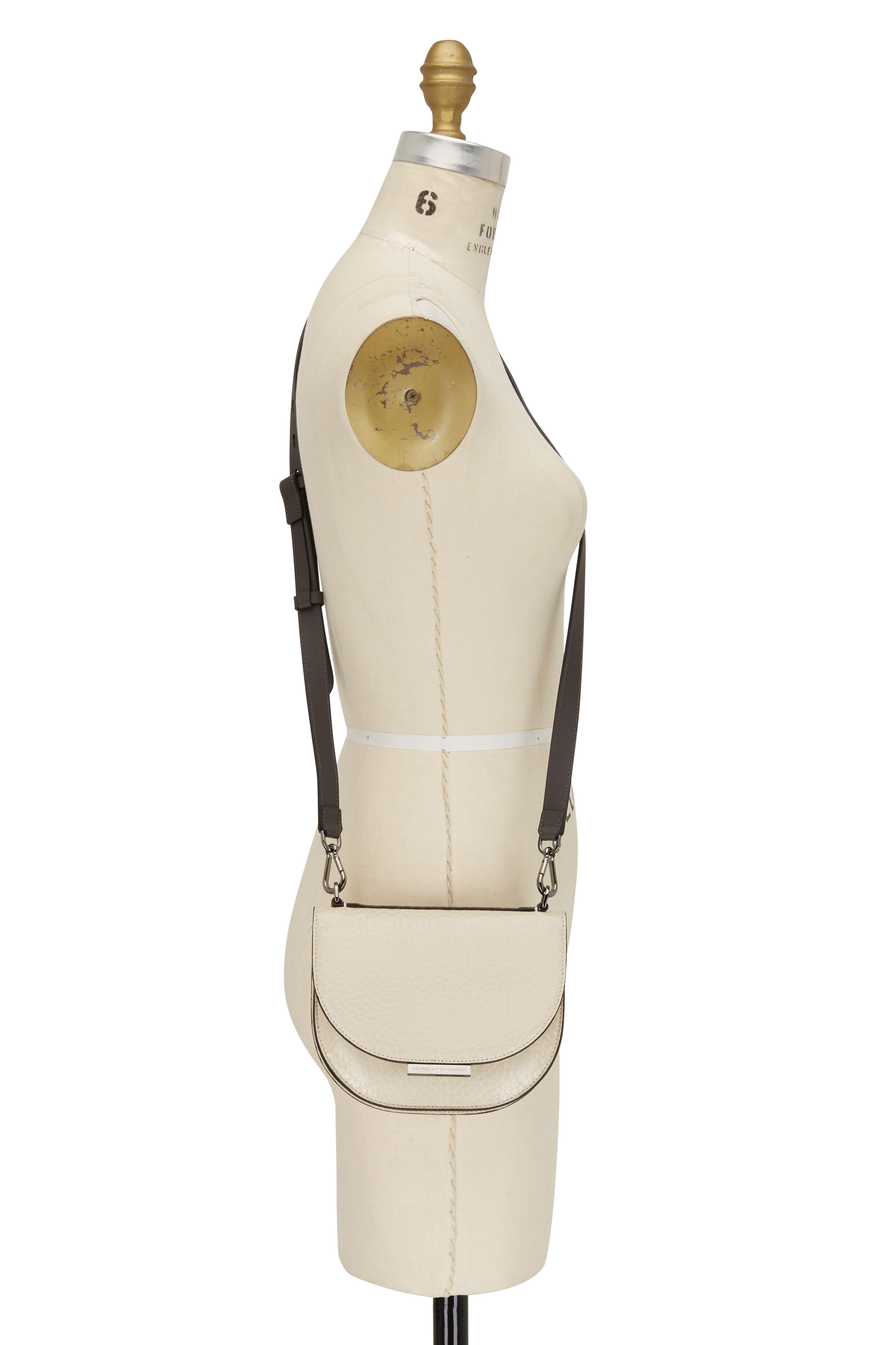 ショルダーバッグ・ポシェット BRUNELLO CUCINELLI Women Shoulder Bags MBHID3678 C8212 BEIGE Brunello Cucinelli - Beige Glossy Textured Leather Monili