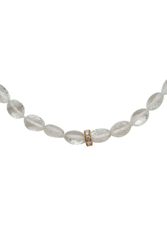 Caroline Ellen Diamond and Goshenite Bead Necklace - view 2