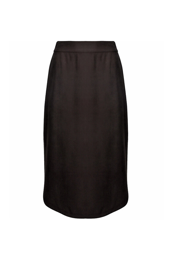 Self - Portrait - Textured Black Denim Mini Skirt