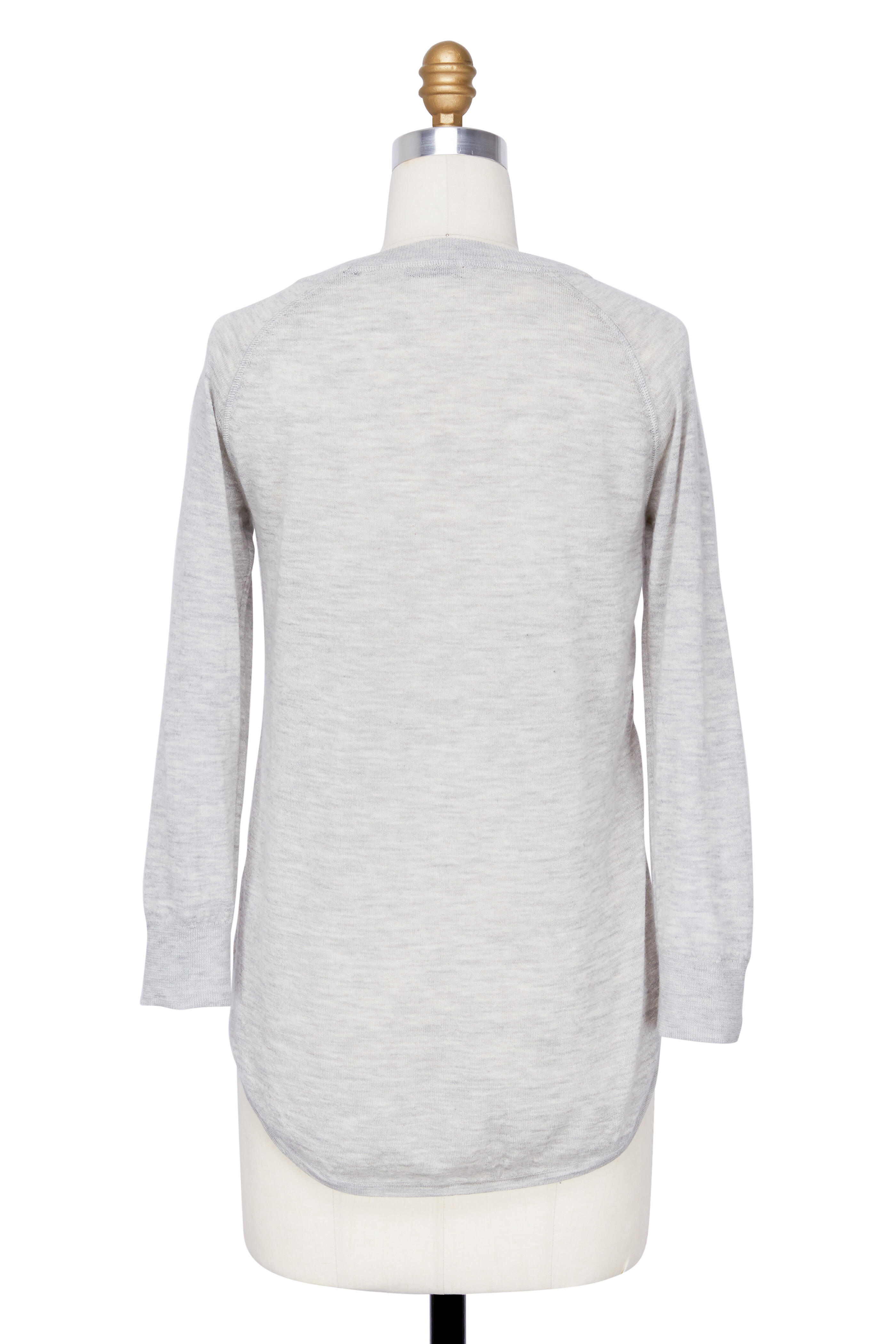 ATM Medium Grey buy Cashmere Blend Knit Long Sleeve Sweater