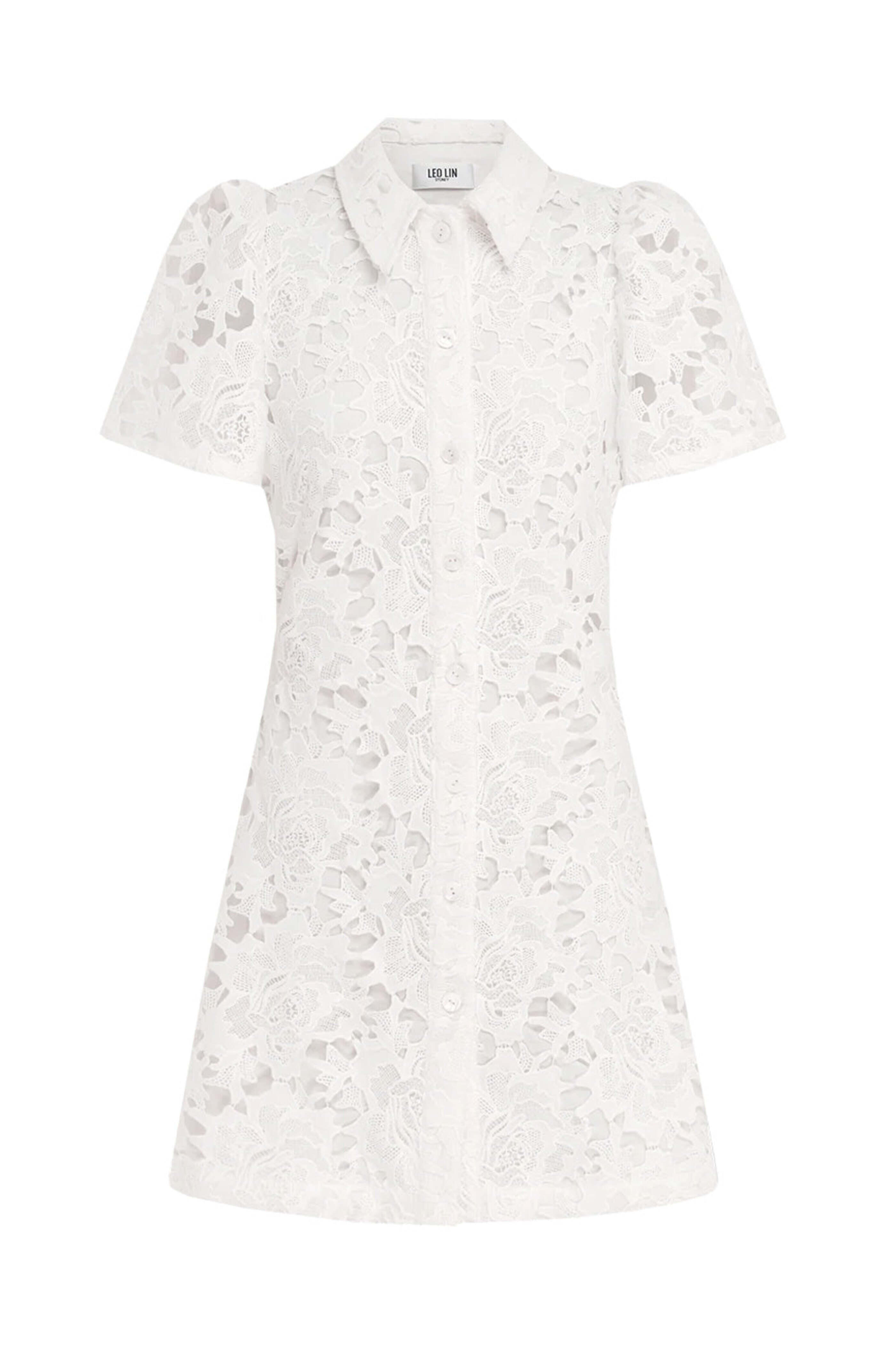 Leo Lin - Snow Brooke Lace Mini Dress