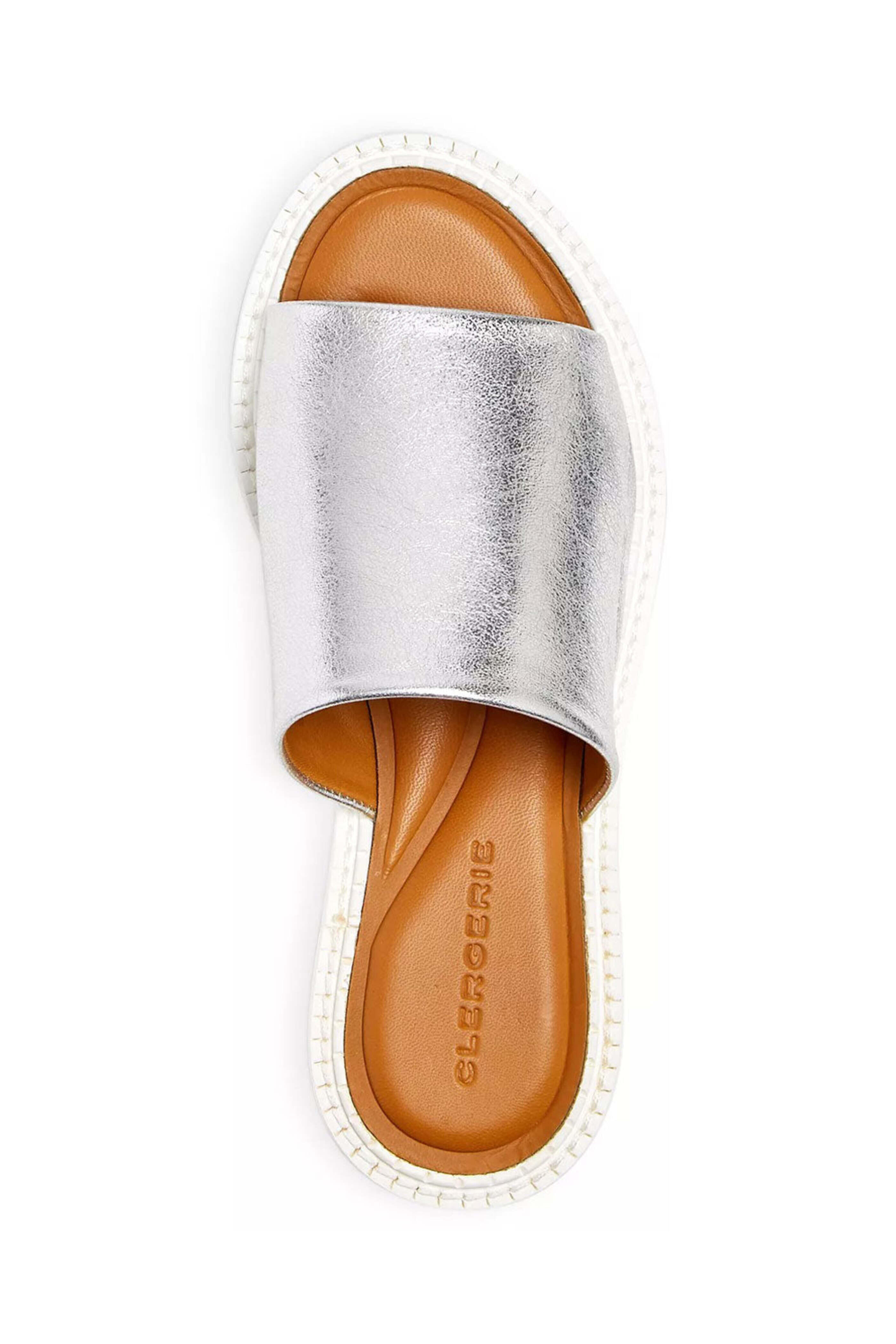 Robert Clergerie - Fastie5 Wedge Slide Sandal in Silver