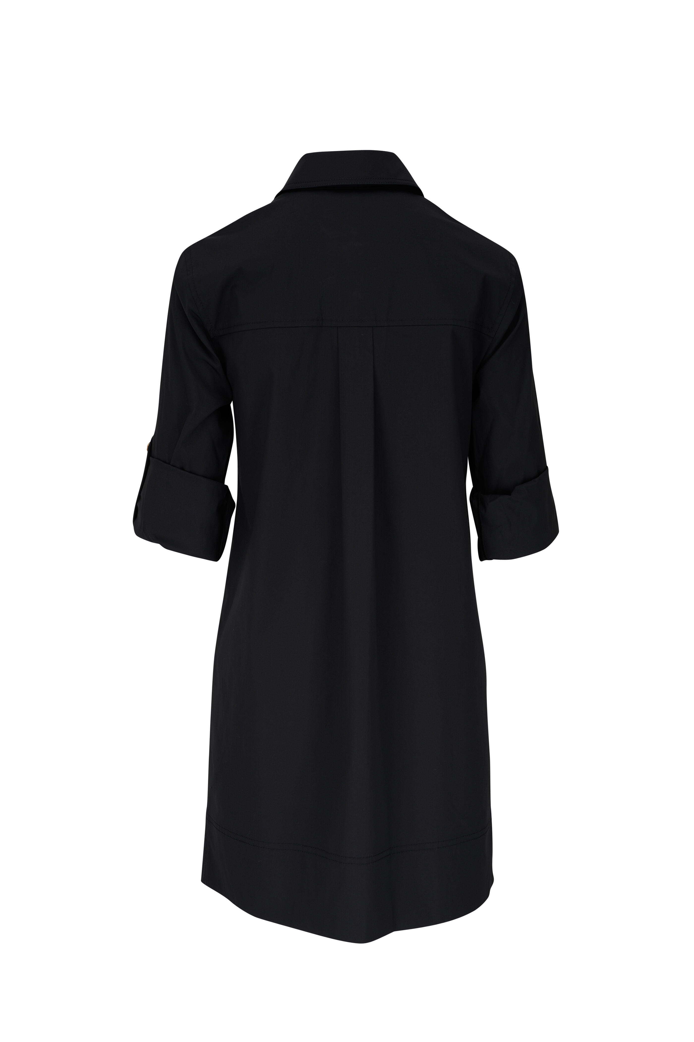 Veronica Beard - Saude Black Stretch Cotton Shirtdress