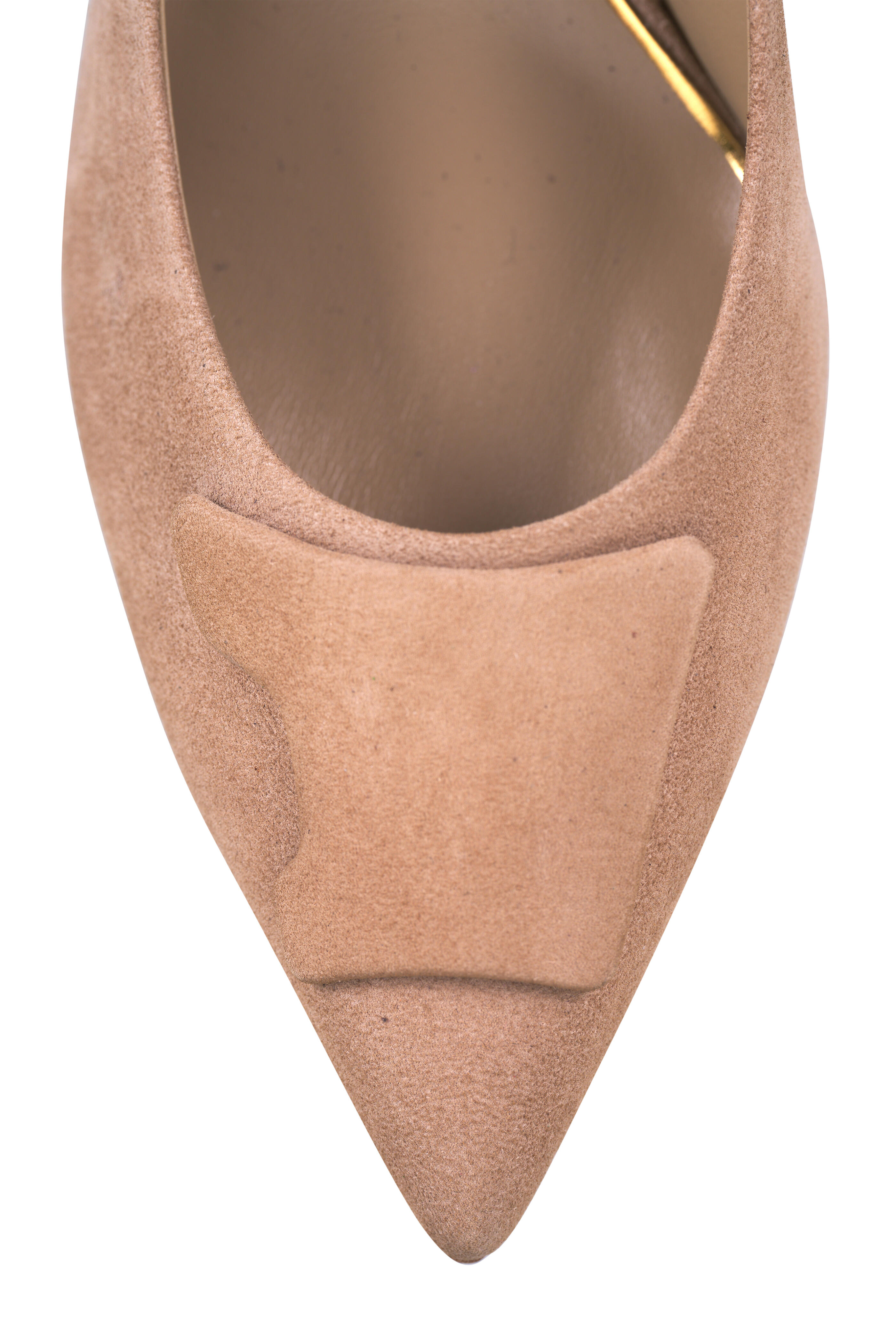 Santoni - Sibil Beige Suede Pump, 65mm - view 6