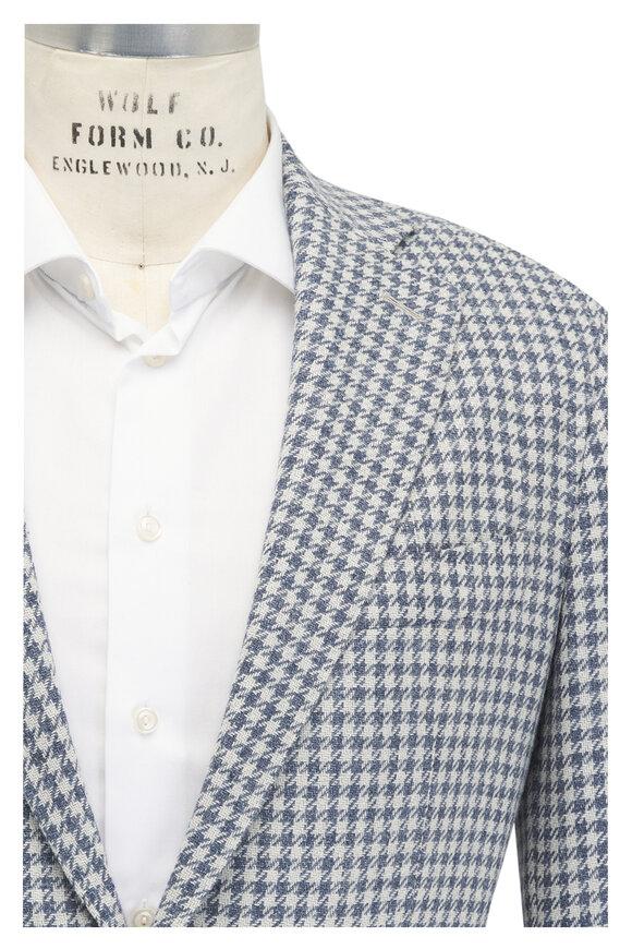 Atelier Munro - Gray & White Houndstooth Sportcoat 