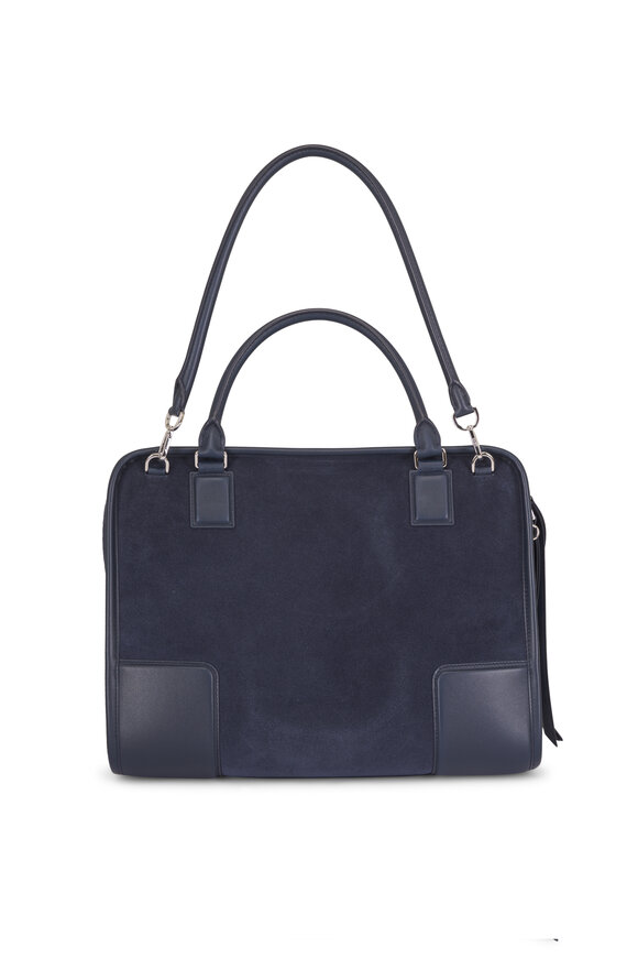 Loewe Large Amazona 180 Deep Navy Suede Bag - view 4