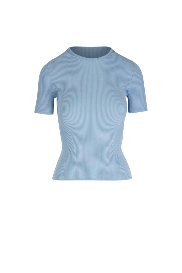 Zimmermann Waverly Blue Lurex Rib T-Shirt