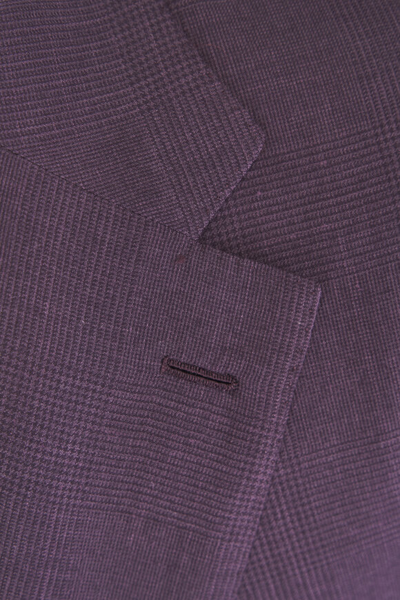 Brioni Ravello Rose Check Cashmere, Silk, Linen Sportcoat - view 5