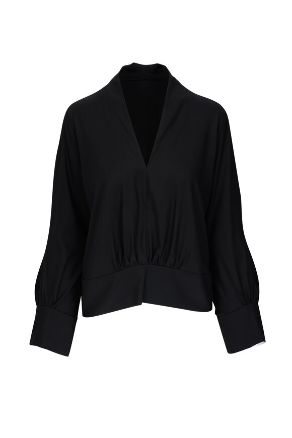 Zero + Maria Cornejo - Sacha Black Long Sleeve Top