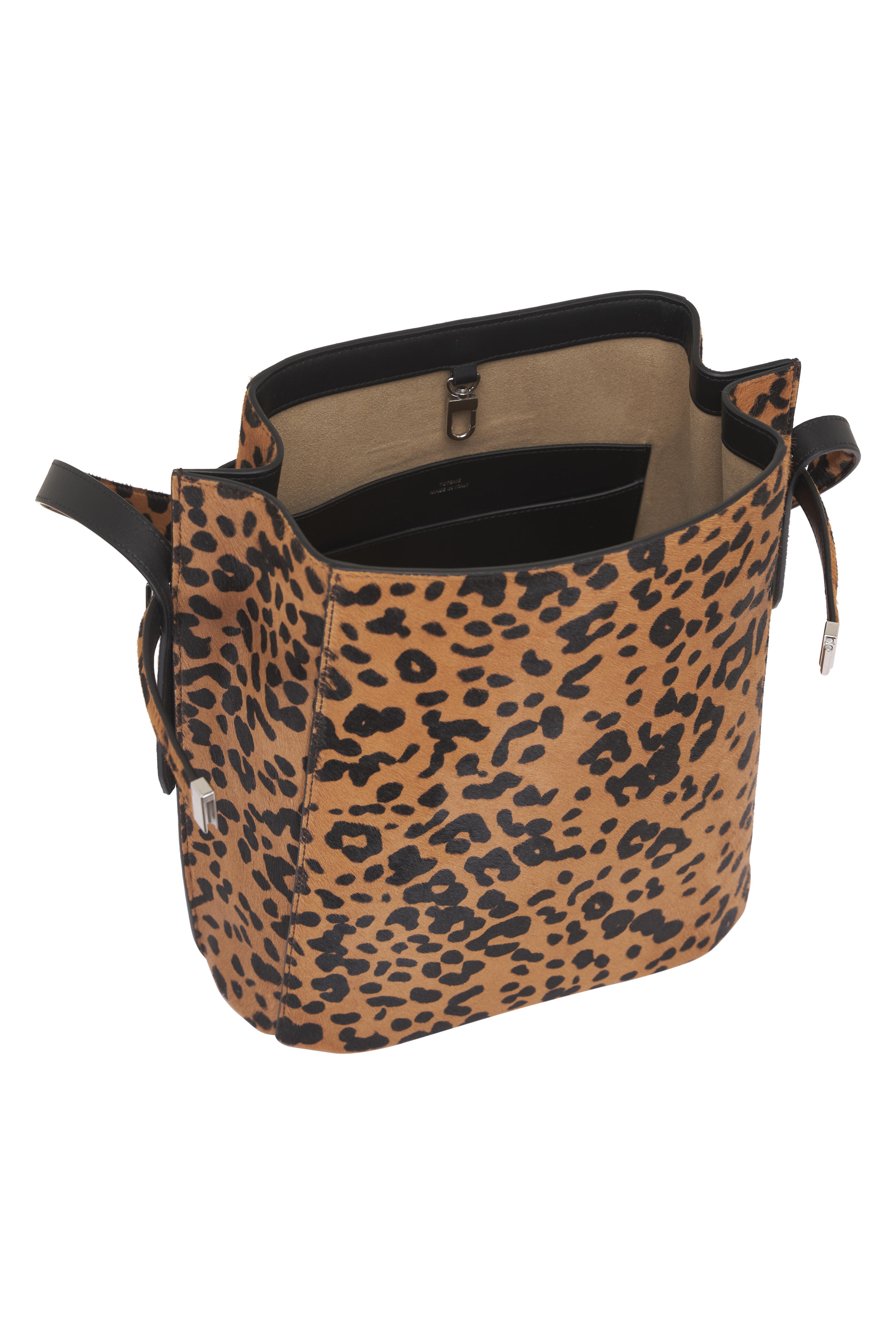 Totême - Belted Animal Print Bucket Bag