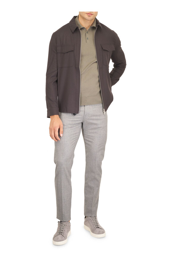 Atelier Munro Olive Cotton Polo - view 2