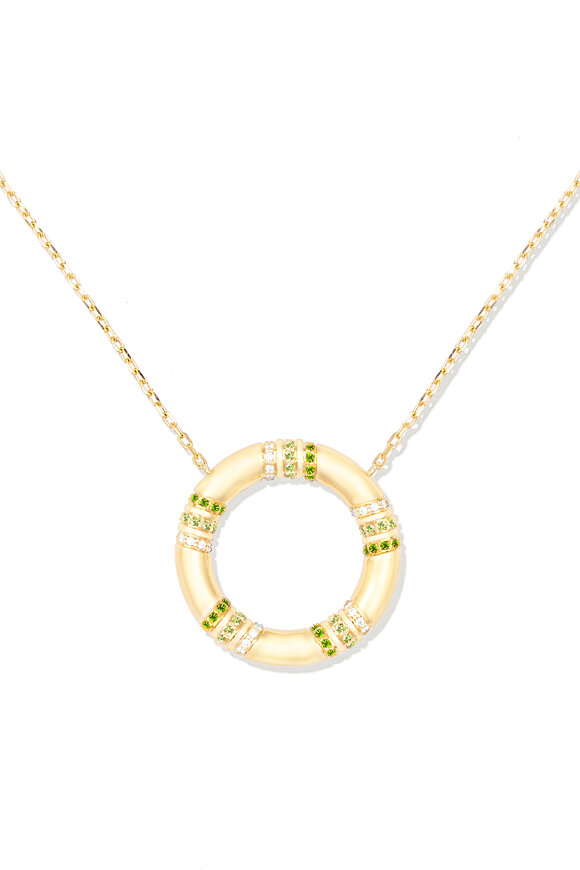 Campbell + Charlotte 14k Yellow Gold Large Crew Circle Necklace - view 1