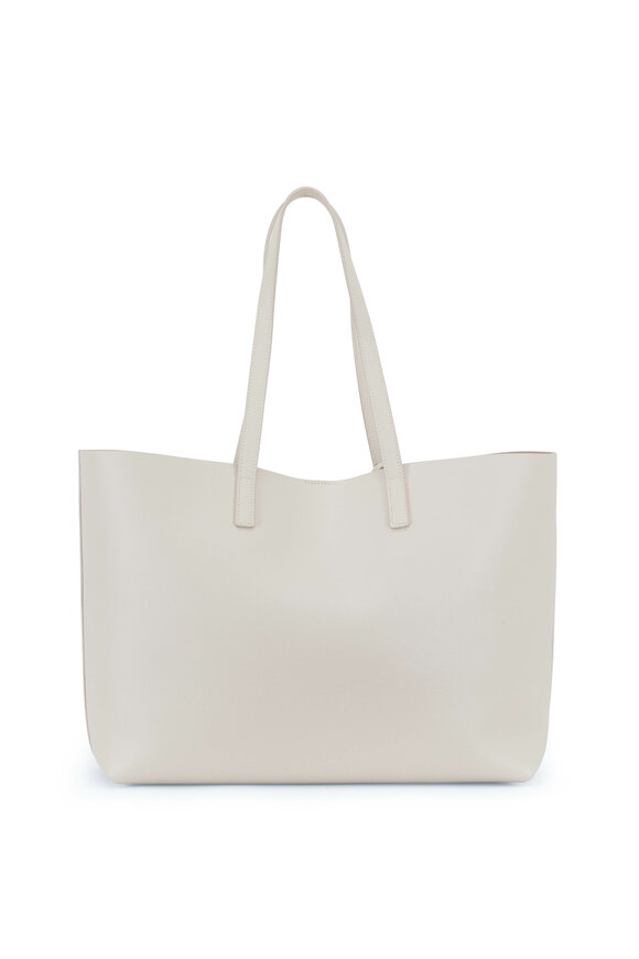 Saint Laurent - Cream Leather Large Shopper Tote