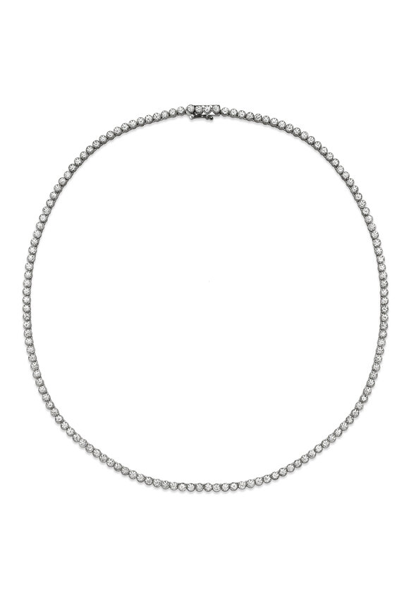 Paul Morelli 18k White Gold Diamond Stitch Necklace - view 1
