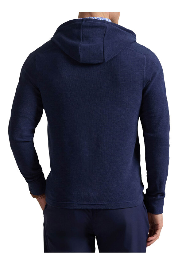 RLX Ralph Lauren Navy Tech Waffle Knit Hoodie - view 4