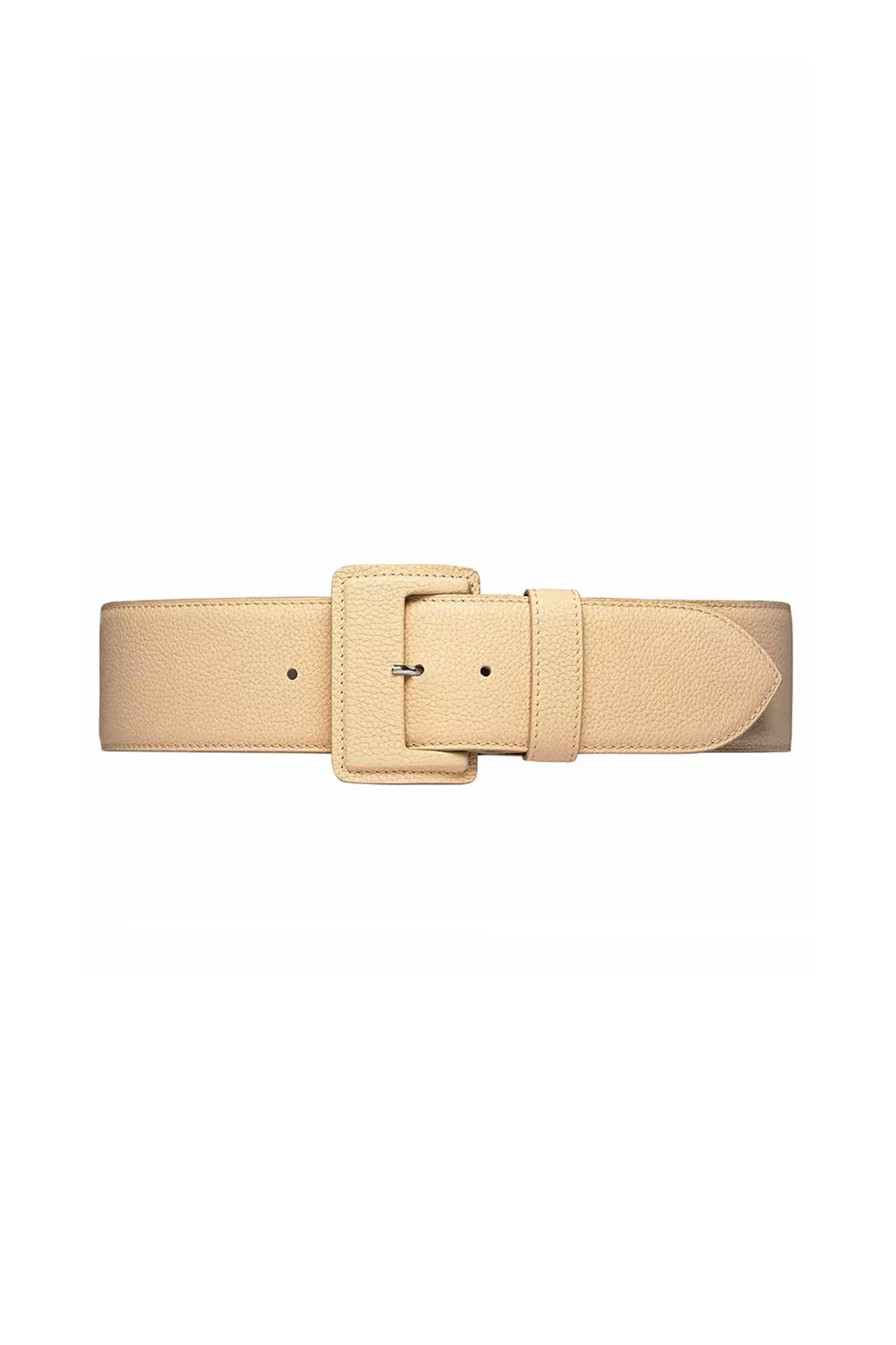Maison Vaincourt - La Merveilleuse Sand Pebbled Leather Belt