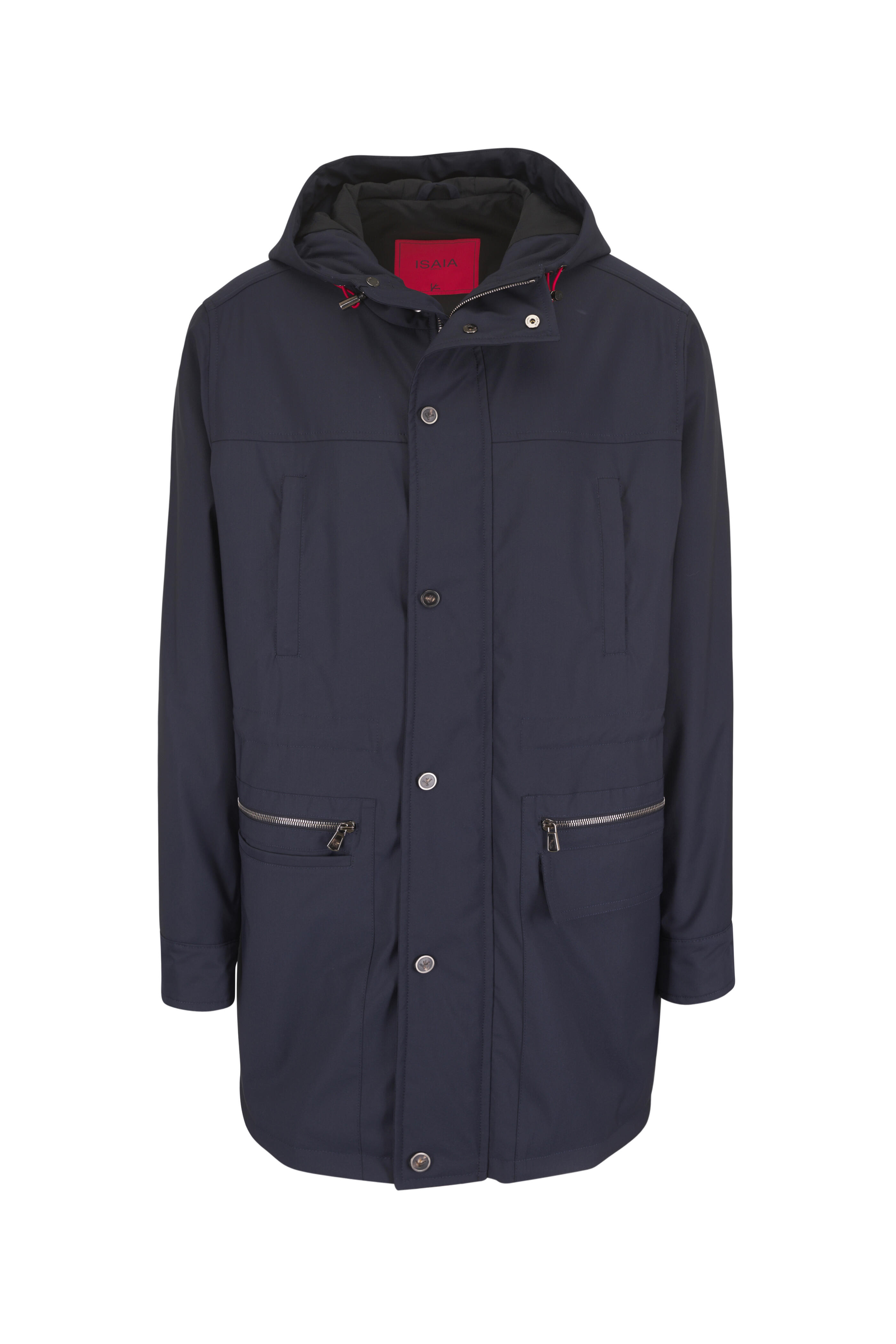 Isaia - Navy Quilt Techno Storm Jacket - view 1