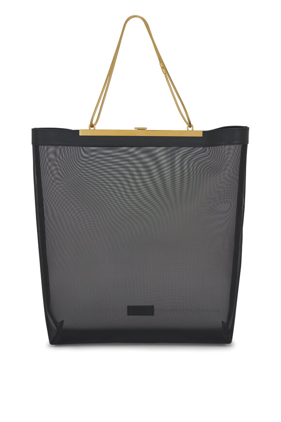 Khaite - Augusta Black Mesh Chain Tote