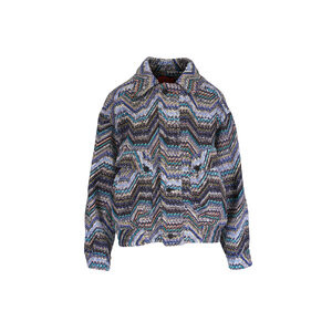 Missoni - Navy Multi Sequin Field Jacket | Mitchell Stores