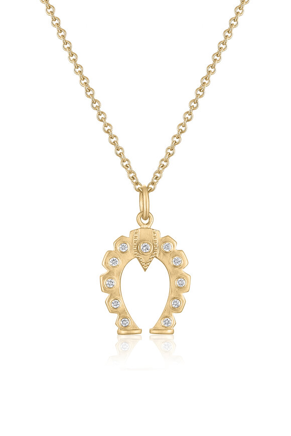 Loriann 14k Yellow Gold Velora Horseshoe Pendant