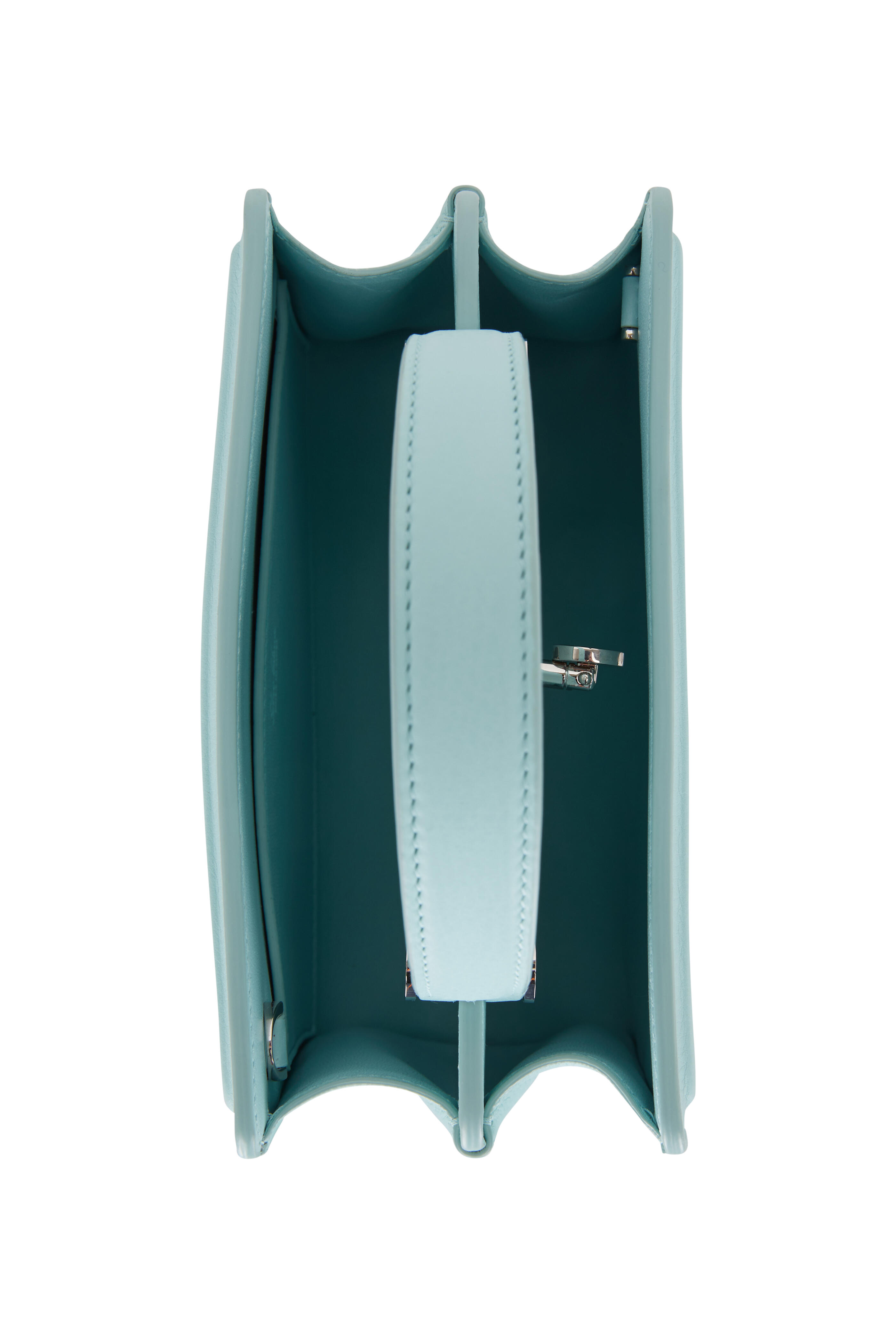 Loro Piana - Cluisee Crystal Blue Leather Small Top Handle Bag