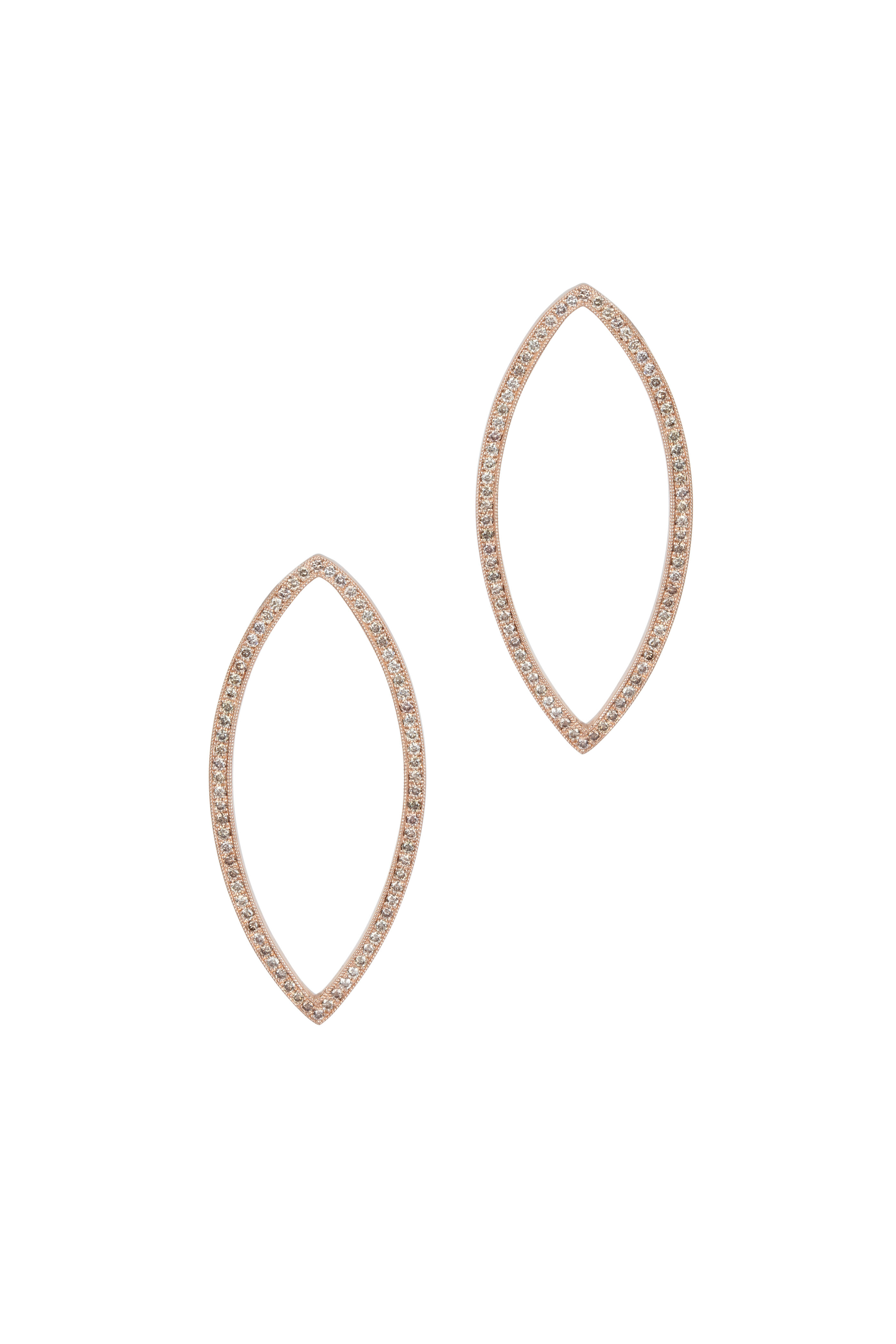 Julez Bryant - 14K Rose Gold Edie Pavè Eye Pendants