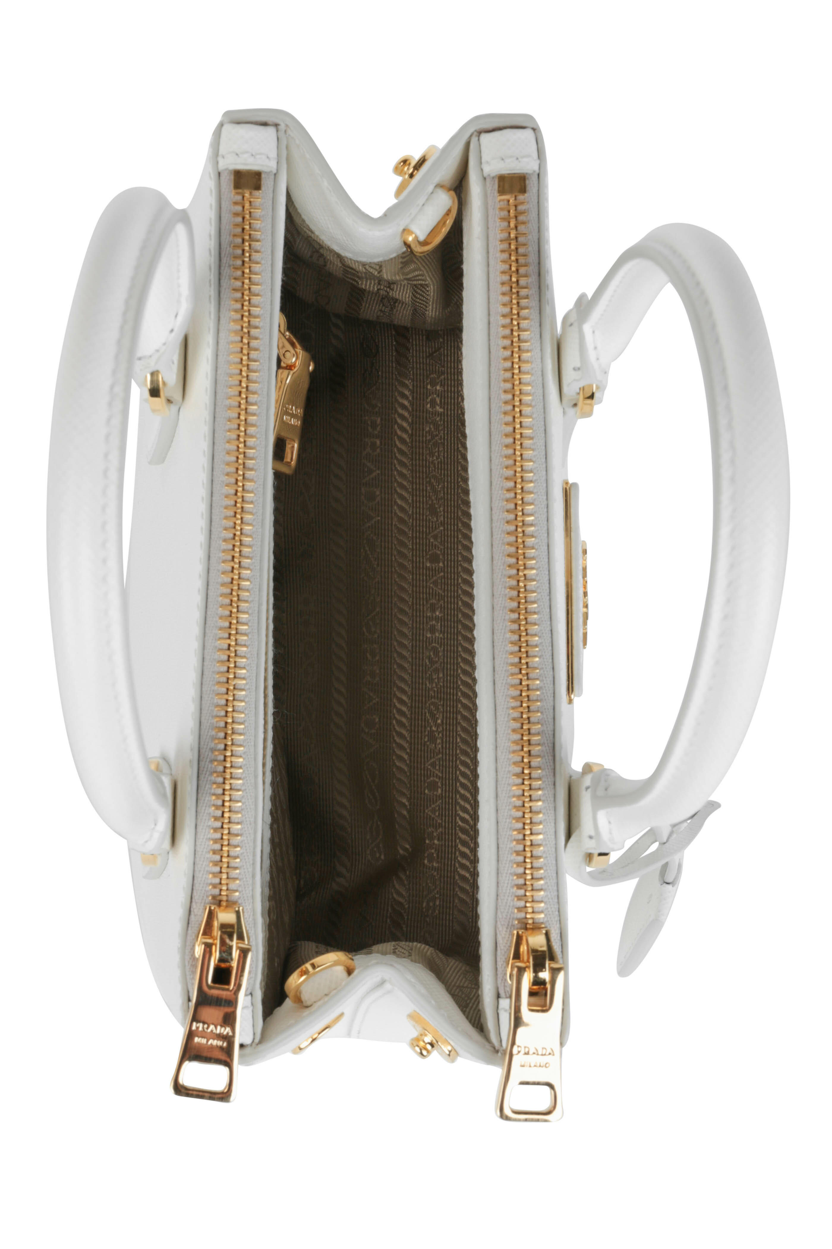 Prada Small Leather Galleria Saffiano Top-Handle Bag