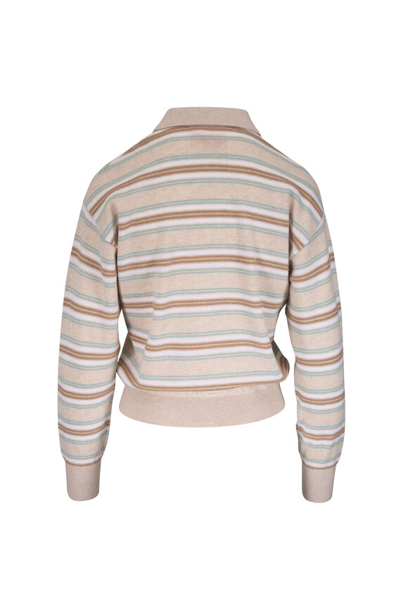 Guest in Residence Sandstone Collegiate Stripe Polo - view 2