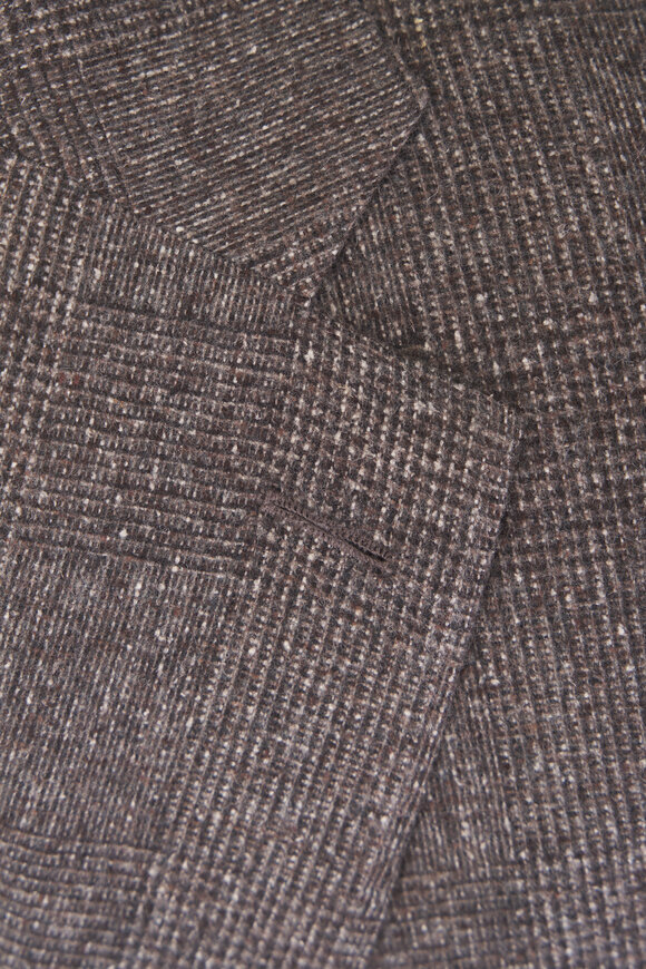 Atelier Munro Taupe Check Silk & Wool Suit - view 3