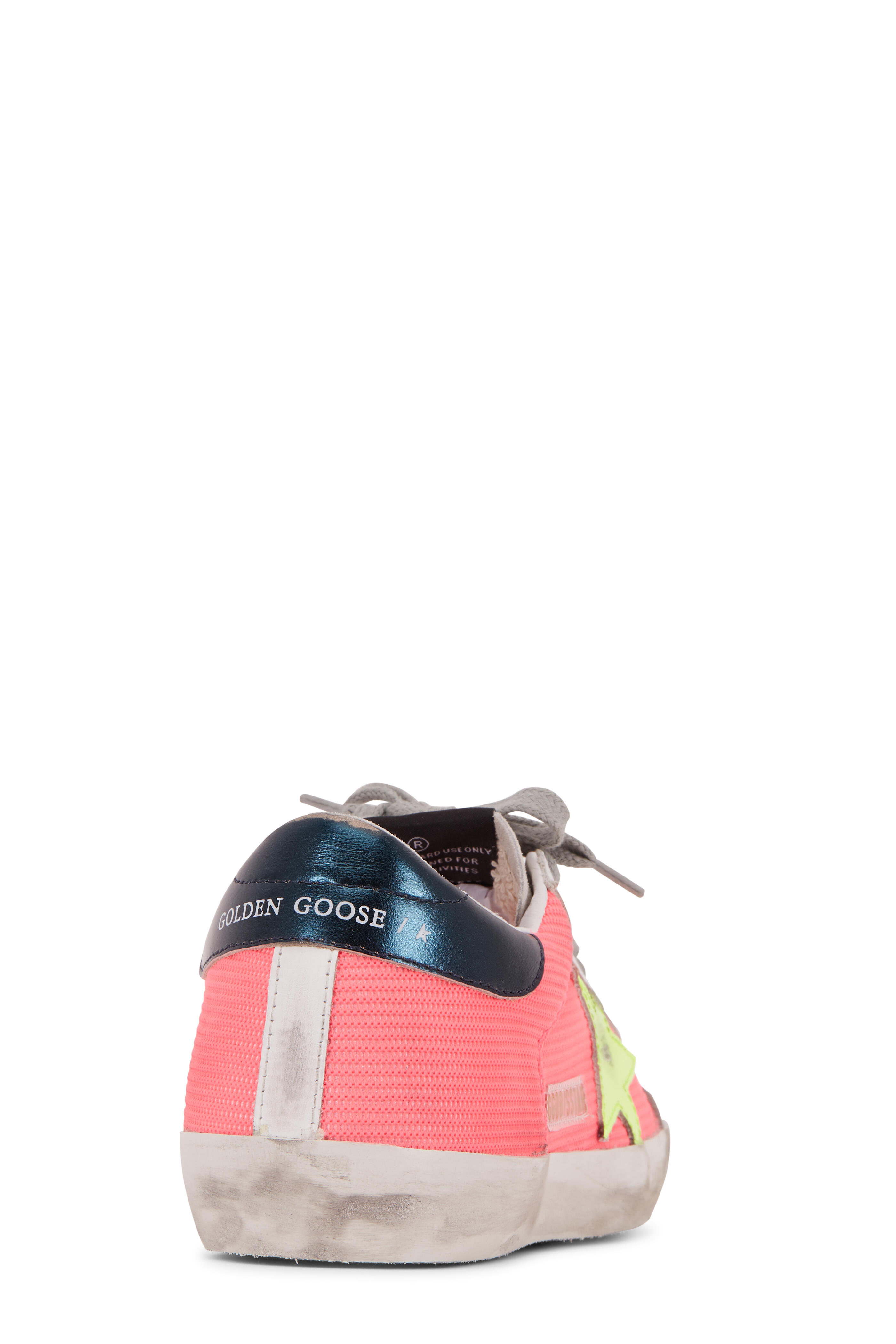 Golden Goose - Superstar Salmon Mesh Yellow Star Sneaker