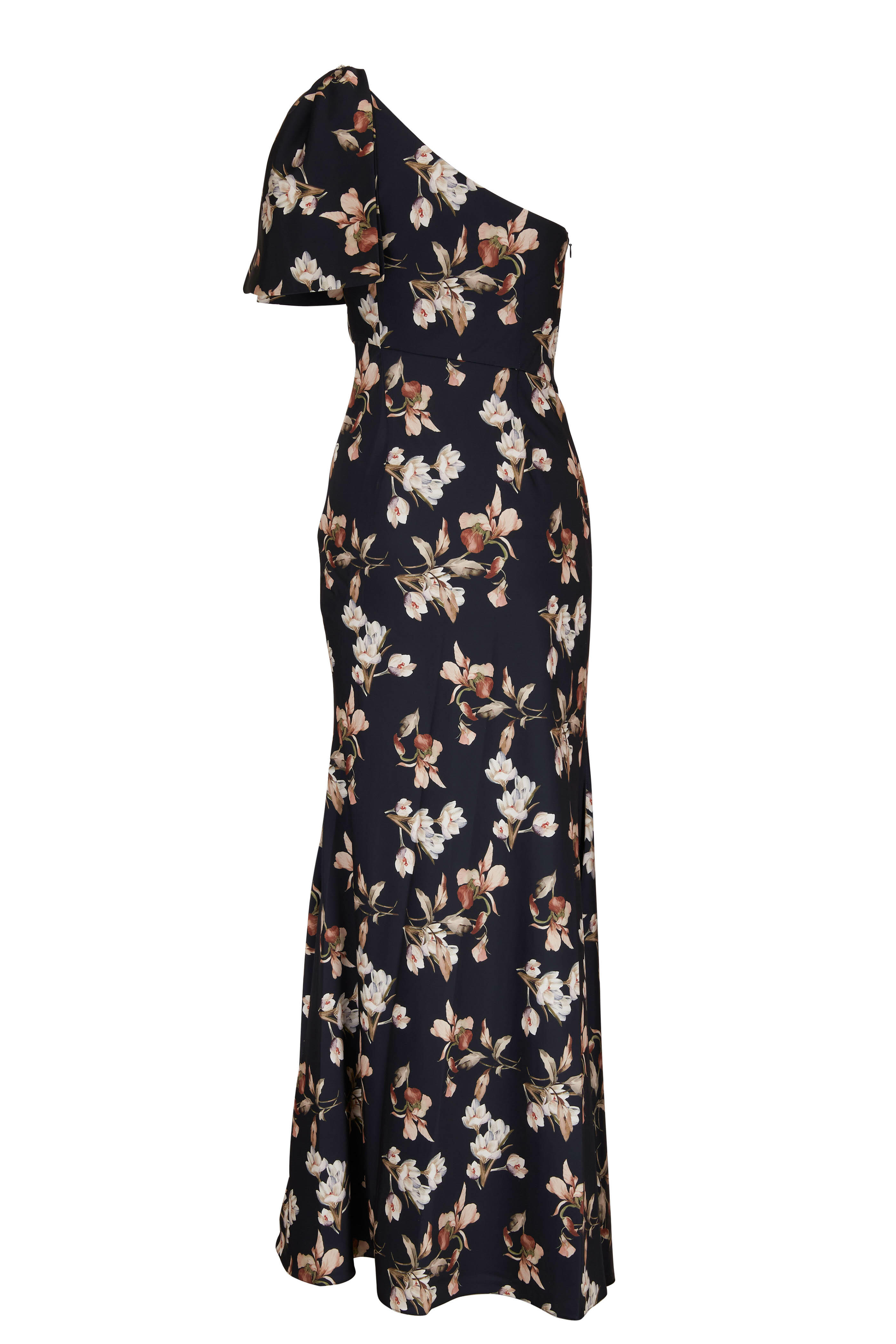 Sachin + Babi - Aubrey One-Shoulder Black Floral Gown