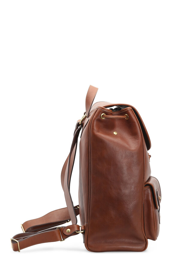 Ghurka Blazer Vintage Chestnut Leather Backpack  - view 3
