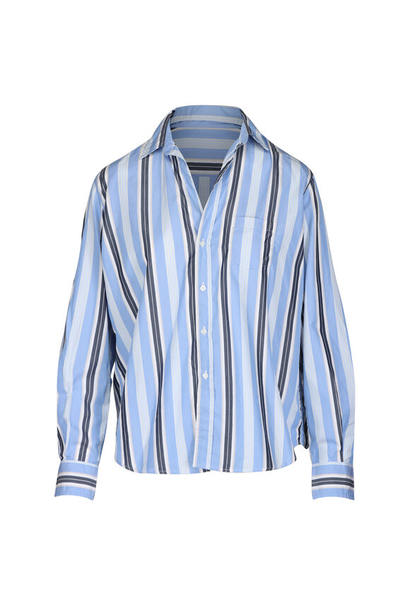 Frank & Eileen Blue & Navy Stripe Relaxed Button Up Shirt