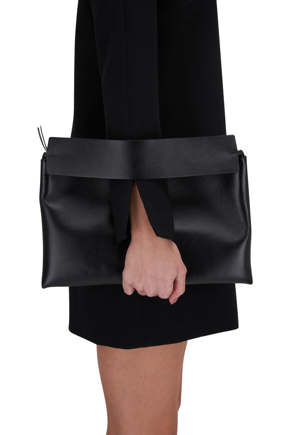 The Row - Emy Black Leather Shoulder Bag