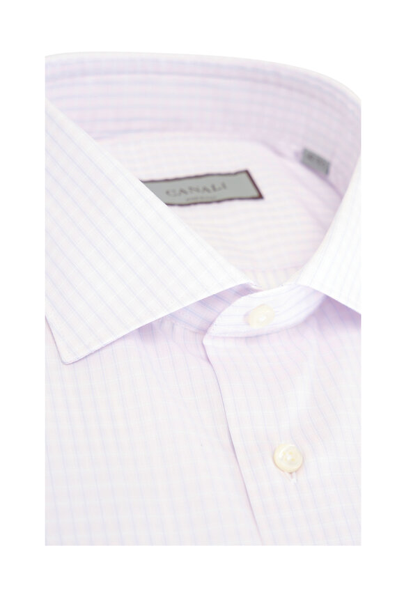 Canali - Light Pink & Blue Check Sport Shirt