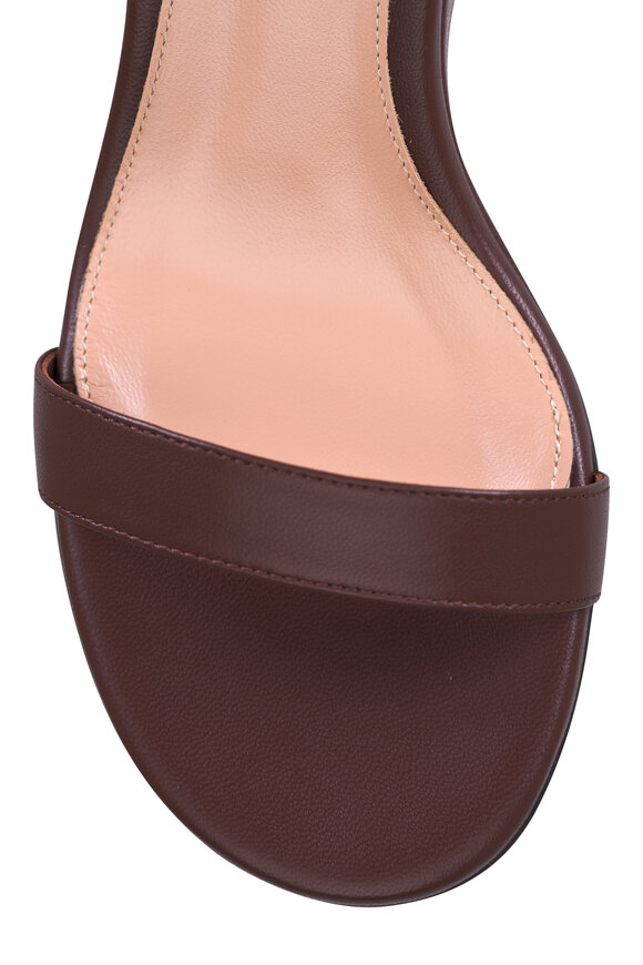 Gianvito Rossi Nappa Brown Wedge Sandal - view 5