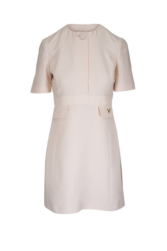 Valentino Cream Wool & Silk Mini Dress - view 1