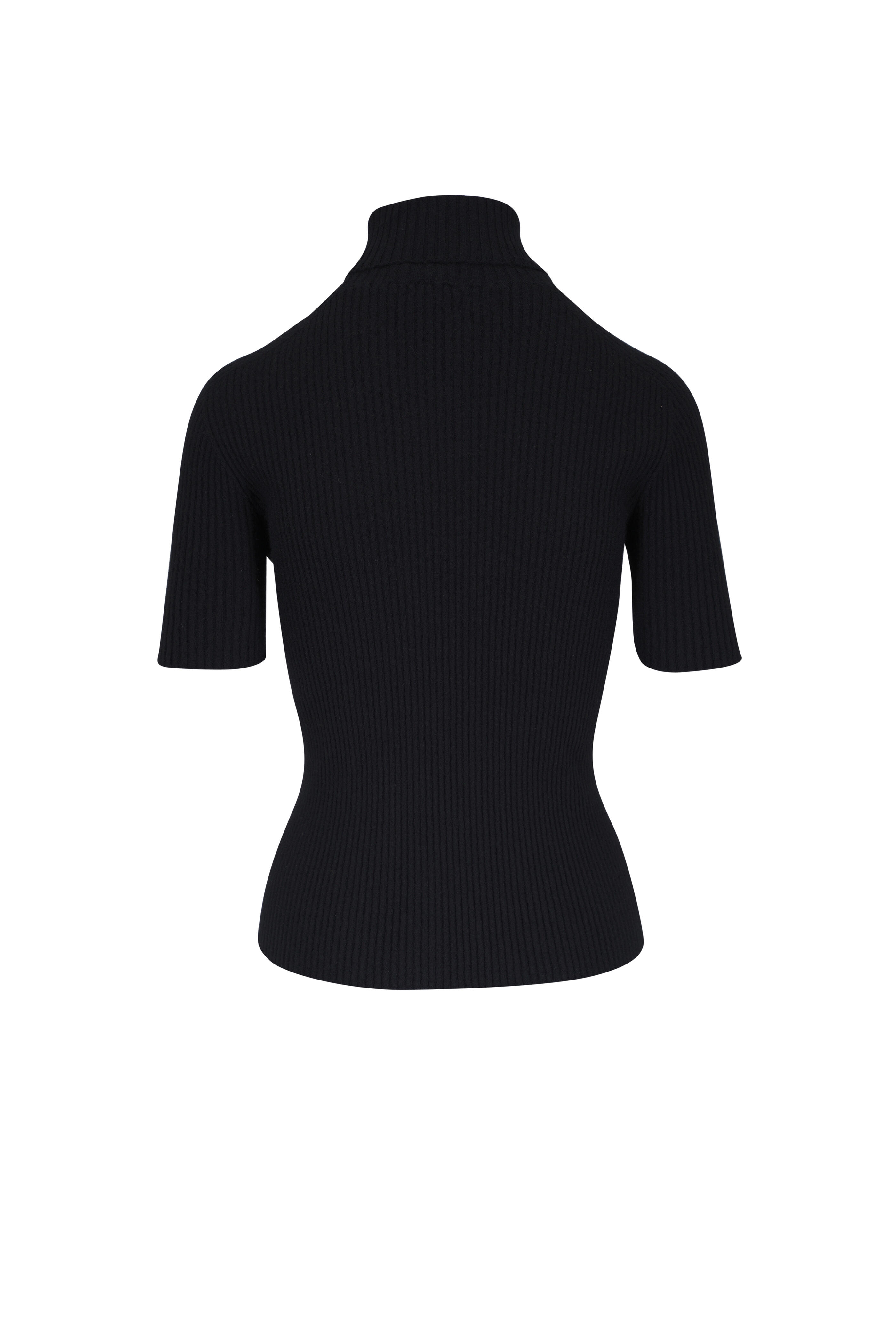 Giorgio Armani - Black Short Sleeve Turtleneck Sweater