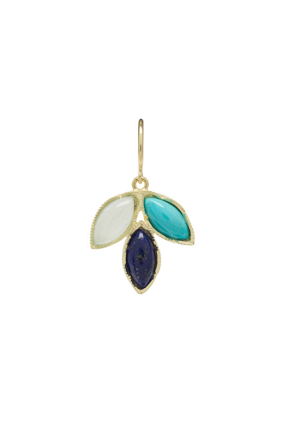 Irene Neuwirth - Aquamarine, Turquoise & Lapis Drop Earrings