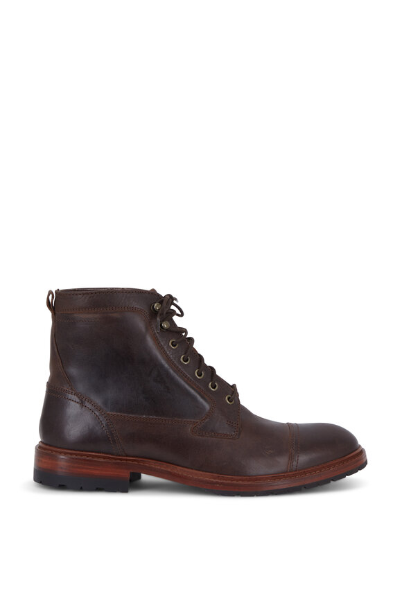 Trask - Lowell Dark Brown Italian Steer Lace-Up Boot 